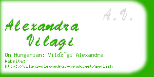 alexandra vilagi business card